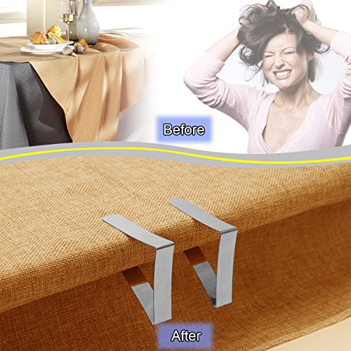Foloda Stainless Steel Tablecloth Clips, Table Cloth Clamps Holder, Silver, 30 Pack - Thumbnail 4