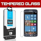 SOJITEK Samsung Ativ S Neo I8675 SPH-I800 Premium Ballistic Tempered Glass Screen Protector with - High Definition (HD) Ultra Clear 99.99% Clarity and Touchscreen Accuracy Smart Film