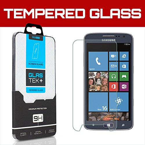 SOJITEK Samsung Ativ S Neo I8675 SPH-I800 Premium Ballistic Tempered Glass Screen Protector with - High Definition (HD) Ultra Clear 99.99% Clarity and Touchscreen Accuracy Smart Film