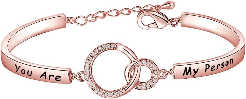 BFF Bracelet Best Friend Gift You Are My Person Bracelet Best Friendship Gifts for Friend Women Female Girls Sister Birthday Gift Graduation Gift