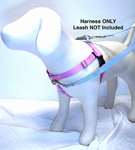 1" Wide XLarge Freedom No-Pull Harness ONLY - Direct from Inventor (Rose Pink w/Silver Loop)