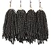 4 Packs Spring Twist Crochet Braiding Hair 8 Inch Fluffy Twist Bomb Twist Crochet Hair Braids Jamaican Bounce Synthetic Hair Extensions (2#)