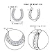 EVER FAITH 925 Sterling Silver Elegant Pave Cubic Zirconia Lucky Horseshoe Stud Earrings Clear