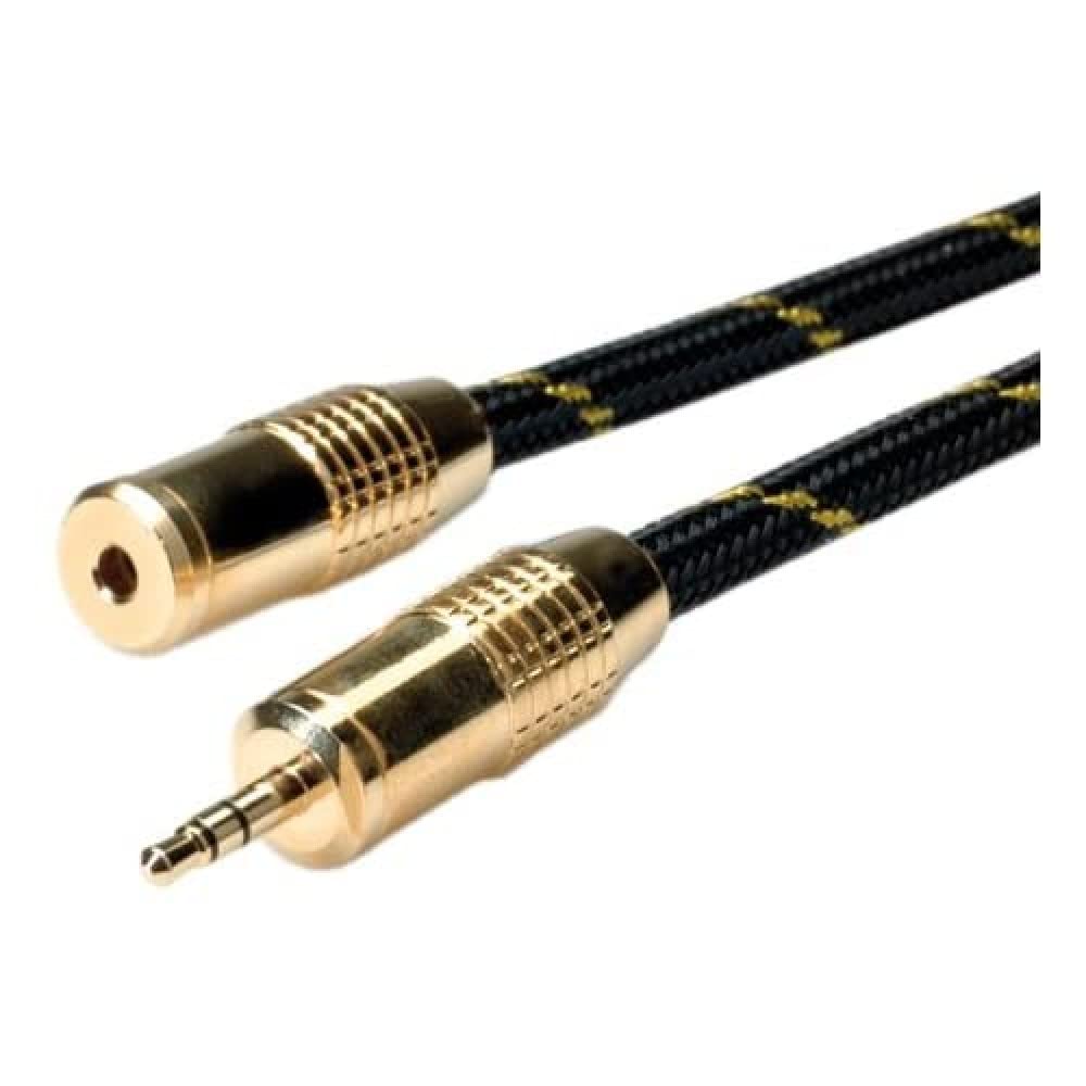 Roline 10m Male to Female Gold 3.5mm Audio Extension Cable
