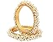SANARA Indian Traditional Style Gold Plated Pearl Bangle Bracelets Set Bollywood Wedding Jewelry for Women (2.6)