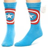 Marvel Captain America w/ Wings Crew Socks