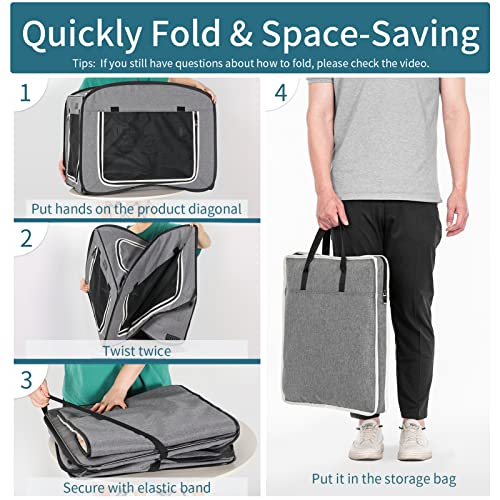 Petsfit Collapsible Dog Travel Crate, Portable Pop Up Dog Crate for