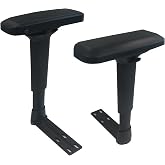 Height Adjustable Chair Armrest Pair (New 4D) | Gaming Office Boss Chair Arms Set Replacement Part