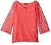 My Michelle Girls' Long Sleeve Tunic Top with Fringe Hem