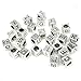 BEADNOVA Letter Beads Set for Jewelry Making Assorted Zinc Alloy Tibetan Silver Alphabet Beads Cube for DIY Bracelets, Key Chain and Handmade Gift (7mm, 26pcs)
