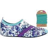 FITKICKS Womens Shoes with FITWRIST Wallet, Cloud Burst Shoe (Large (8.5-9.5), Turquoise)