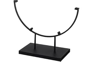Generic Molded Glass Desktop Display Stand, Black Metal Easel for Plaques, Photos, and Collectible Images, 12 inch