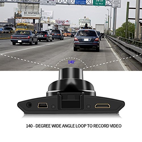 Dash Cam, Samjat FHD 1080P 140 Wide Angle Dash Camera for Cars DVR Vehicle Dashboard Camera Recorder with 16GB SD Card 2.7" TFT Display G-Sensor Night Vision Loop Recording,Vehicle On-dash Video