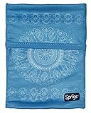 Sprigs Spandex Classic Banjee Lightweight Stretch Wrist Wallet, Batik Sky Blue