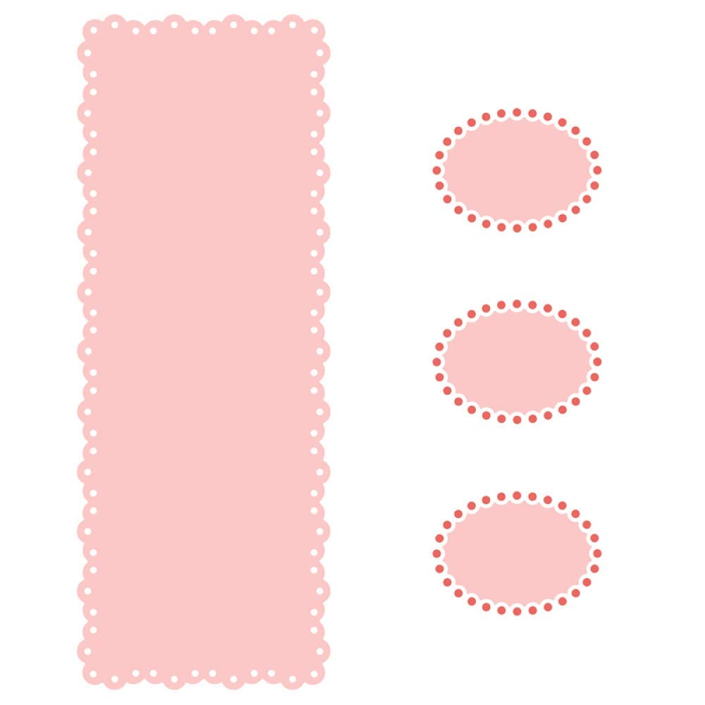 Slimline Rectangle Frame Oval Dies for Card Making Embossing Stencil Die Cuts Template for Scrapbooking Paper Crafting Handamde Crafts Scrapbooking Supplies Metal Cutting Dies Punch Handmade Crafts