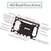 Stainless Steel 46 in 1 Multi-functional Credit Card Survival Pocket Tool with Pouch.Perfect Fits in Your Wallet - Black