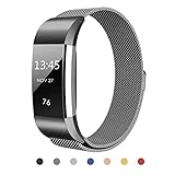 Hanlesi Band for Fitbit Charge 2 , Stainless Steel Bracelet Fitness Accessory Wristband for Fitbit Charge2