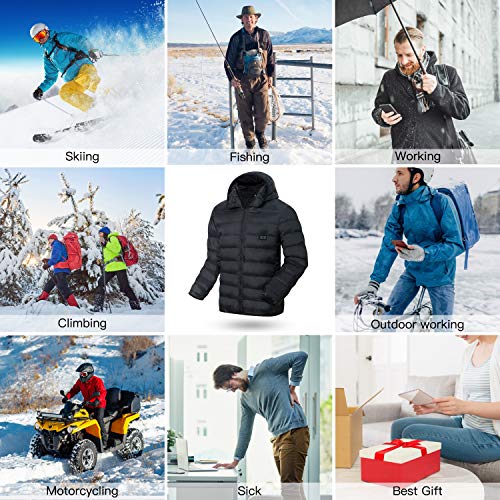 COZIHOMA Heated Jacket Soft Windproof Heated Vest USB Electric Heating Clothes