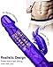 bom bex Dildo Vibrator - Rabbit Vibe with Rotating Bead for Women - Clitoral Stimulator,Masturbation Vibe for Females.Sex Toys,Purple (Purple)