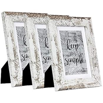 Home&Me 5x7 White Picture Frame 3 Pack - Made to Display Pictures 4x6 with Mat or 5x7 Without Mat - Wide Molding - Wall Mounting Material Included