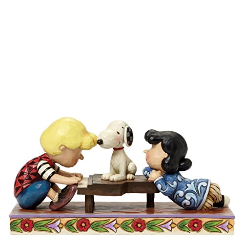 Jim Shore for Enesco Peanuts Schroeder with Lucy & Snoopy Figurine, 4