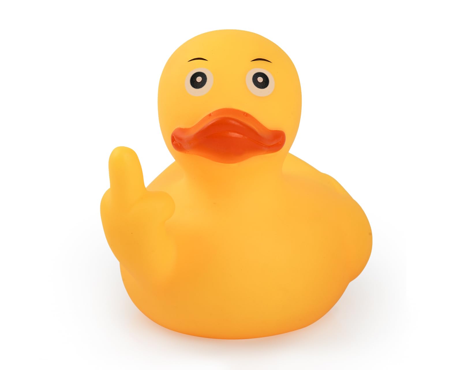 ds. distinctive style Large Middle Finger Rubber Duck Yellow Rubber Duck 3.07 Inch Funny Car Ornaments Duck for Car Dashboard Decoration, Computer Monitor Decor