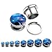 PiercingJ 6pcs 6G-5/8 Stainless Steel Solar System Galaxy Universe Screw Tunnels Ear Stretcher Plugs