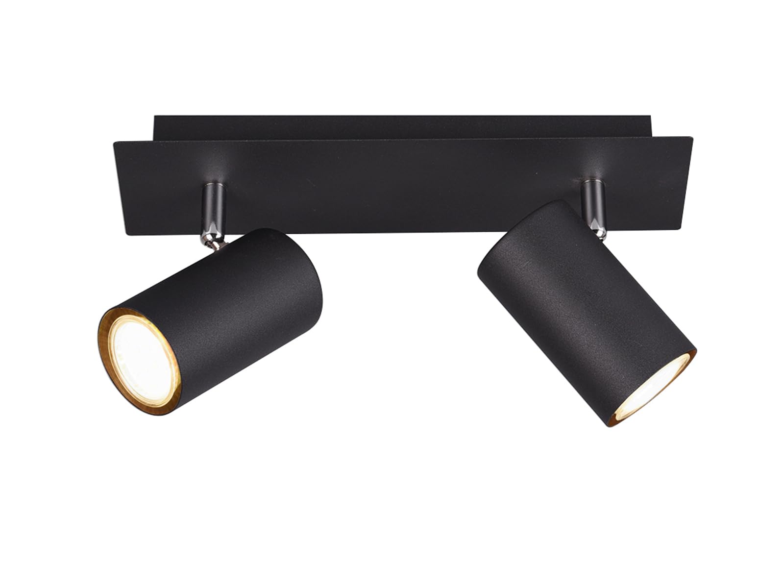 Trio Leuchten Marley 802400232 Ceiling Light Metal Matt Black 2-Bulb Spotlight Bar Excl. 2 x GU10
