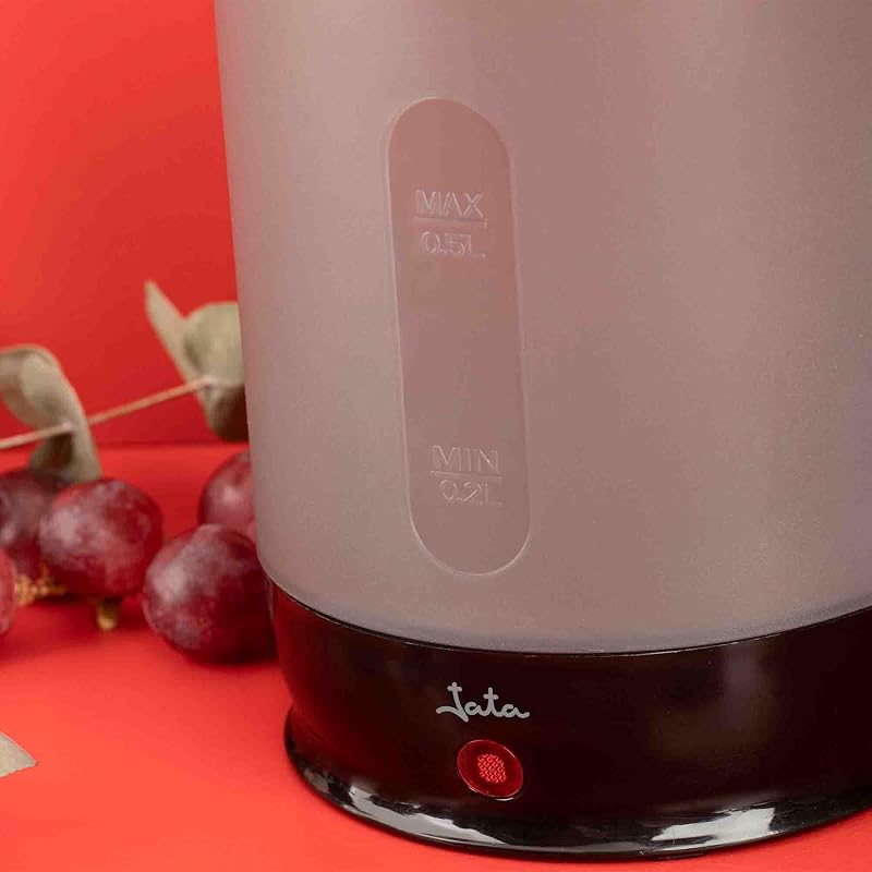 JEHA1240 - Chaleira Elétrica 0,5 L 900W, Chaleira Mini Compacta sem BPA, Desligamento Automático, Proteção contra Fervura Seca, Resistência Oculta, Visualizador de Água