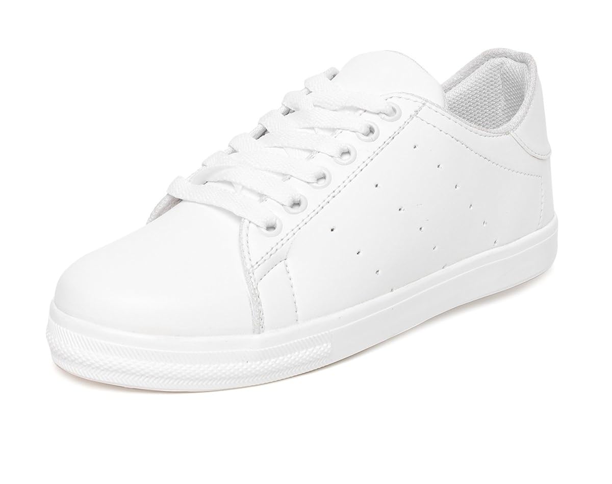  Vendoz Women White Sneakers Casual Shoes 