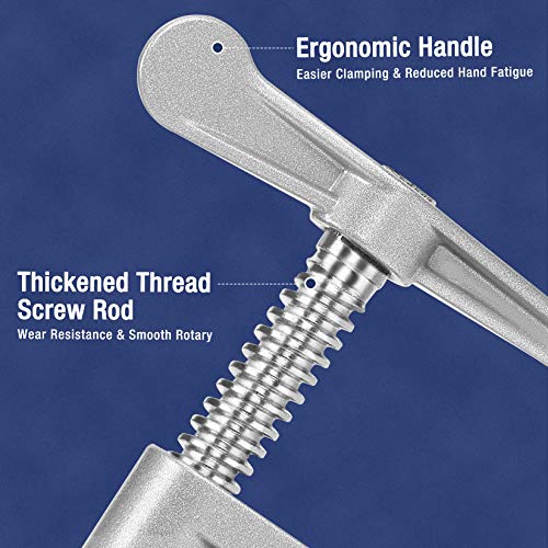 Paquete de 2 abrazaderas de tubo WORKPRO, abrazaderas de tubo ligeras de fundición a presión de aluminio para tubería negra I.D de 3/4 pulgadas, sujeción firme y estable con pies en forma de H para carpintería y metalurgia Paquete de 2 abrazaderas de tubo WORKPRO, abrazaderas de tubo ligeras de fundición a presión de aluminio para tubería negra I.D de 3/4 pulgadas, sujeción firme y estable con pies en forma de H para carpintería y metalurgia