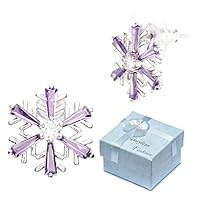 Buyless Fashion Girls Christmas Snowflake Stud Earrings Hypoallergenic Steel - ECZSFPRP