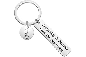 FOTAP Everything Is Possible Even The Impossible Keychain Inspirational Gift