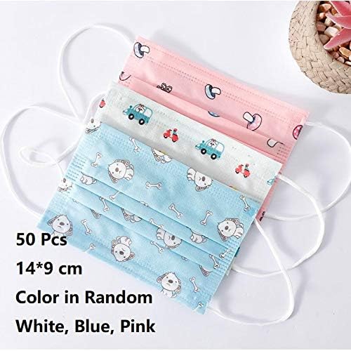 50Pcs Child Disposable Face Masks 3 Ply Earloop Hypoallergenic Breathability Comfort Breathable Beauty Dust Mask