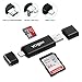 VOGEK SD Card Reader, 3-in-1 USB 3.0/USB C/Micro USB Card Reader - SD, Micro SD, SDXC, SDHC, Micro SDHC, Micro SDXC Memory Card Reader for MacBook PC Tablets Smartphones with OTG Function, Black