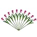 DECORA 10Pcs/Bag PU Holland Mini Tulip Artificial Flower Real Touch for Wedding,Room,Home,Hotel,Party Decoration (Double Pink)
