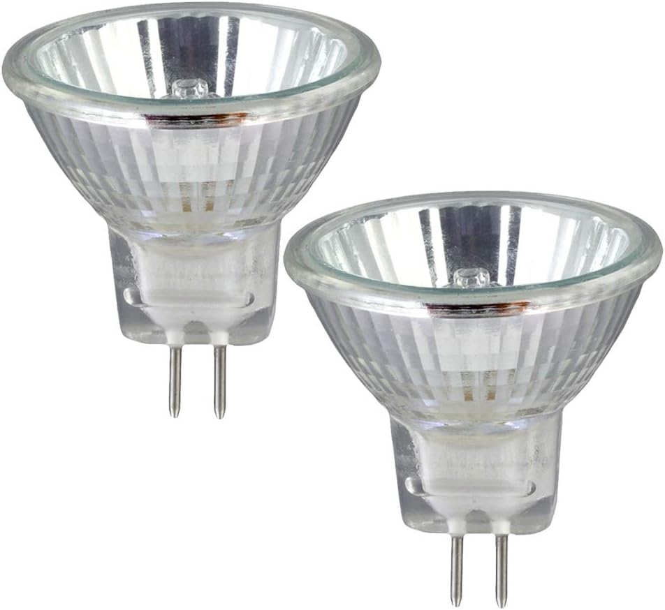 2 Pack Clear MR16 12Volt 20Watt G5.3 BiPin Base, Precision Halogen