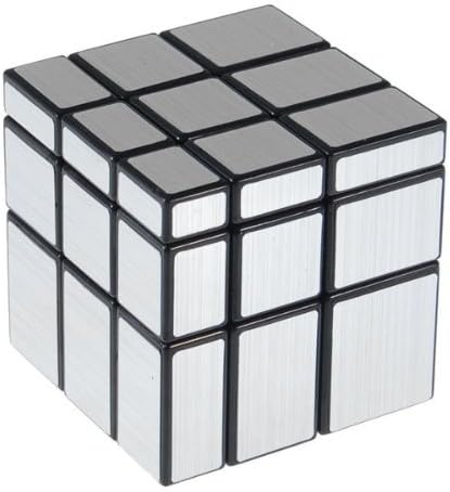ShengShou Brushed Silver Mirror Blocks Puzzle Cube + CFOP 3x3 Rubik's Cube Method Card