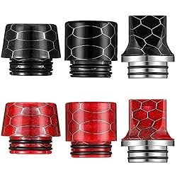 6 Pieces 810 Drip Tip Replacement Resin Drip Tip