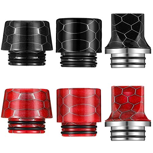 6 Pieces 810 Drip Tip Replacement Resin Drip Tip