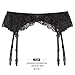 Sbra Advanced Customization Womens Sexy Lace Stretch Mesh Supender Garter Belts, Black01, One Size