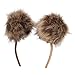 SS/Hat Pom Poms Accented Headband - Natural OSFM