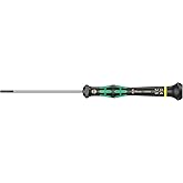 WERA 05118008004 Kraftform Micro 2035 Slotted Electronics Precision Screwdriver, 2.5mm Head, 80mm Blade Length
