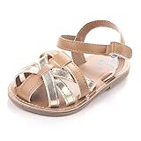 Beeliss Baby Sandals Rubber Sole Summer Shoes (6-12 Months, Brown)