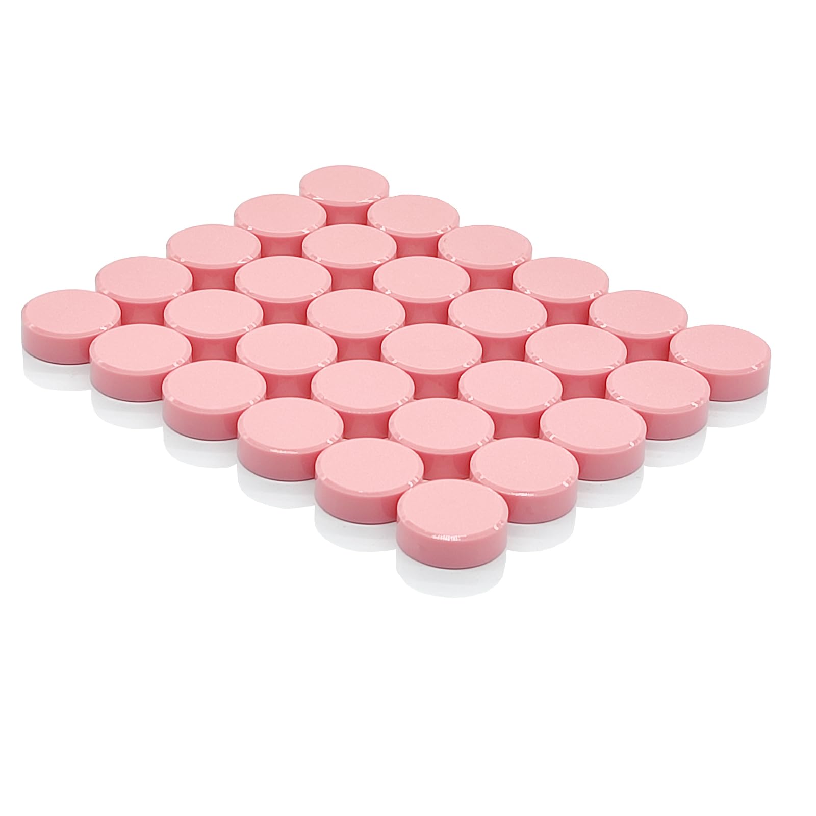 PYJLBX Fridge Magnets – 30 Pack Strong Mini Round Heavy Duty Magnets for Whiteboard, Notice Board, Office & Crafts – Colourful Small Pink Magnets for Adult, Refrigerator, Memo, School, Home, Kitchen