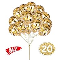HoveBeaty Gold Confetti Balloons, Round 12