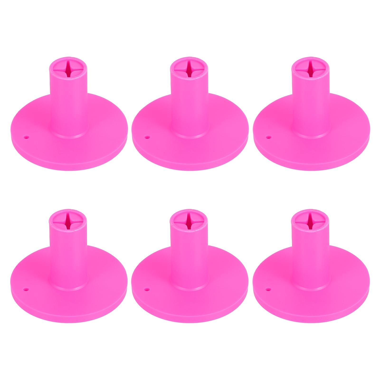 PATIKIL Rubber Golf Tee, 6 Pack 1.4 Inch Golf Practice Tees Training Driving Range Tee Stable Golf Ball Holder for Outdoors Indoors Hitting Mat, Pink