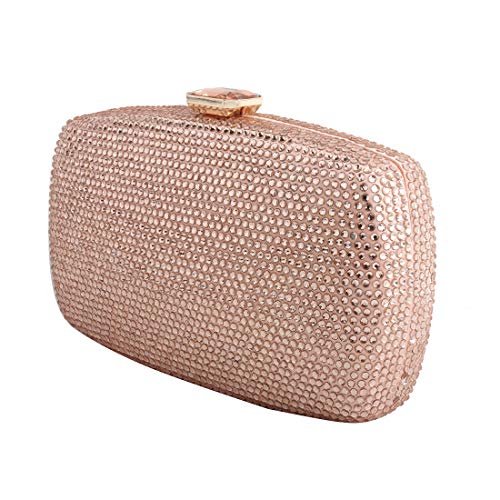 LETODE Sparkling Crystal Evening Clutches Women Handbags Wedding Clutch Bag For Dance Party Purse (champagne)