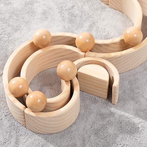 MerryHeart Montessori Natural Wooden Balls, Wooden Ball Toys for