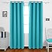Deconovo Teal Blackout Curtains 2 Panels 84 Inches for Living Room, Grommet Darkening Thermal Bedroom Curtains and Drapes, Kids Nursery Window Curtains, 52W x 84L Inch